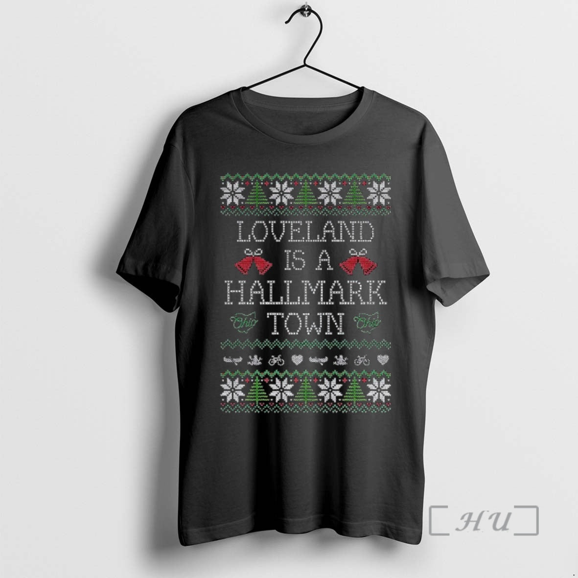 Officials Loveland Is A Hallmark Town Ugly Christmas T-Shirts, Hoodie, Sweatshirt | PopFlextees.com