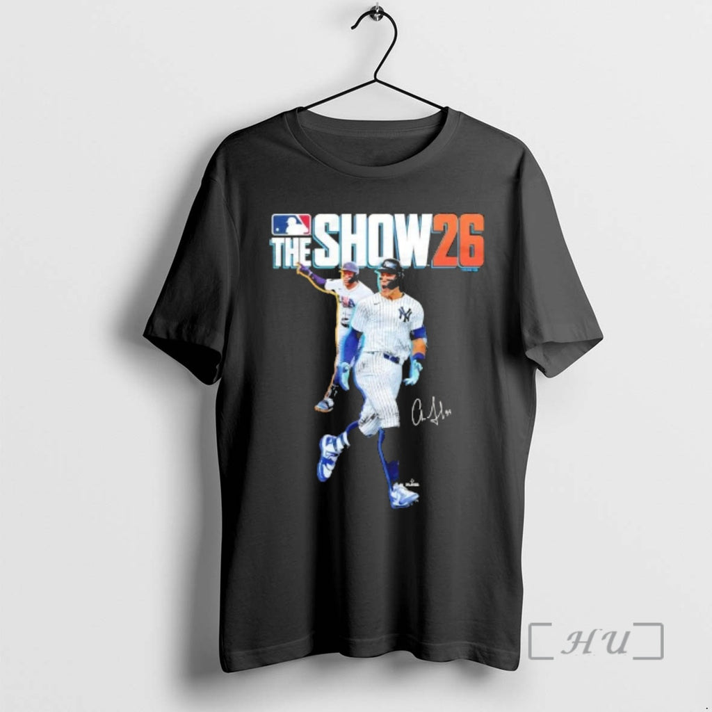 Officials Mlb The Show 26 Cover New York Yankees Aaron Judge Baseball Premium T Shirts Hoodie, Sweatshirt | PopFlextees.com