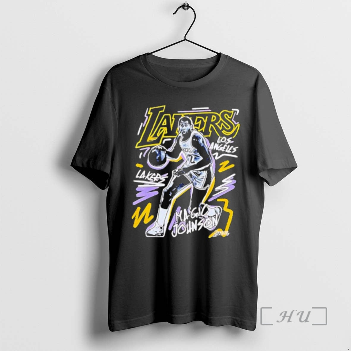 Officials Magic Johnson Los Angeles Lakers Nba Chalked Up Retro T-Shirts, Hoodie, Sweatshirt | PopFlextees.com