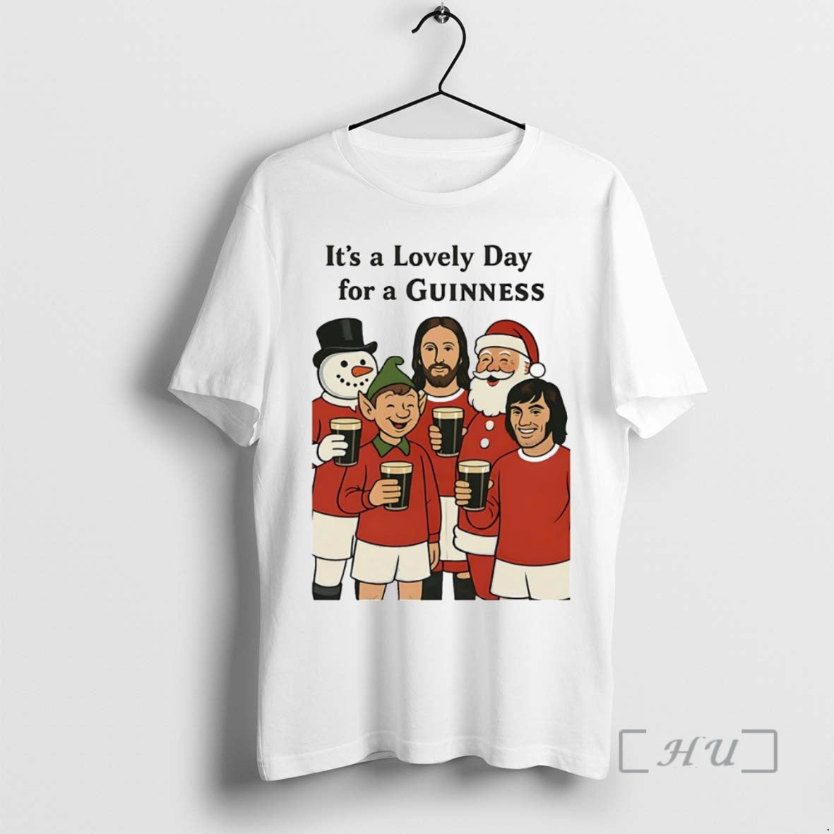 Officials Man United Fc Its A Lovely Day For A Guinness Christmas Premium T Shirts Hoodie, Sweatshirt | PopFlextees.com