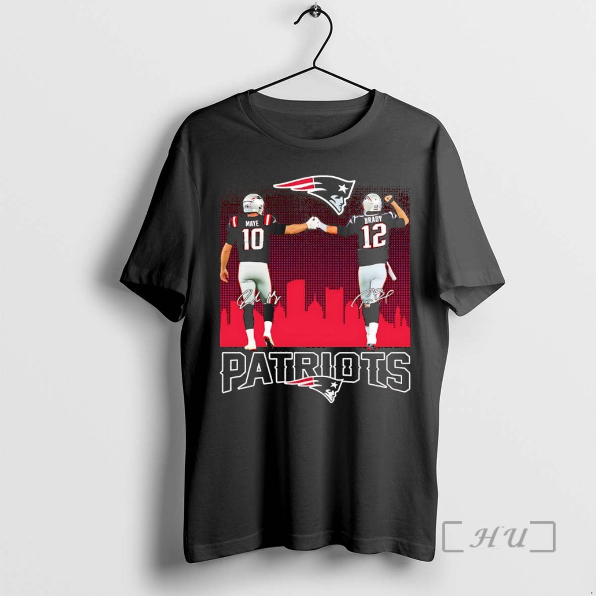 Officials Maye And Brady Fist Bump Patriots Signatures T-Shirts, Hoodie, Sweatshirt | PopFlextees.com