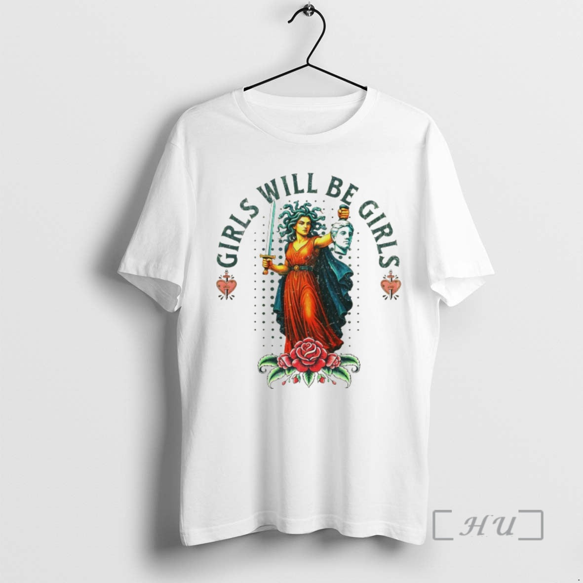 Officials Medusa With The Head Of Perseus Girls Will Be Girls Vintage Premium T Shirts Hoodie, Sweatshirt | PopFlextees.com
