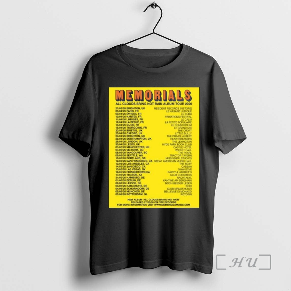 Officials Memorials All Clouds Bring Not Rain Album Tour 2026 T-Shirts, Hoodie, Sweatshirt | PopFlextees.com