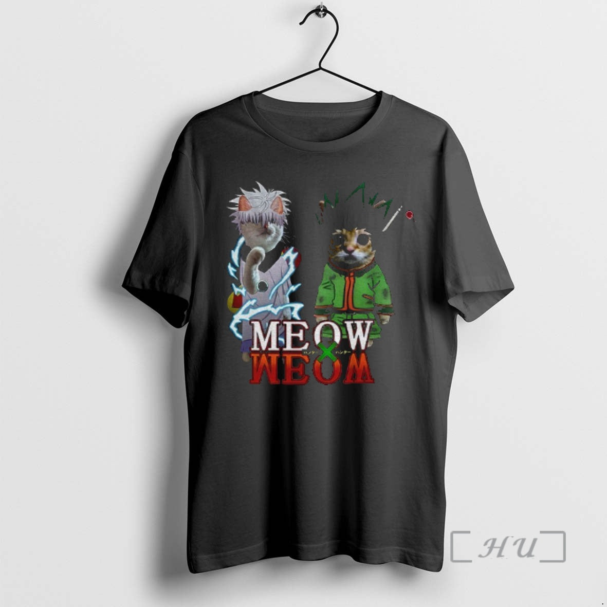 Officials Meowxmeow Hxh Gonxkillua Cat Anime T-Shirts, Hoodie, Sweatshirt | PopFlextees.com