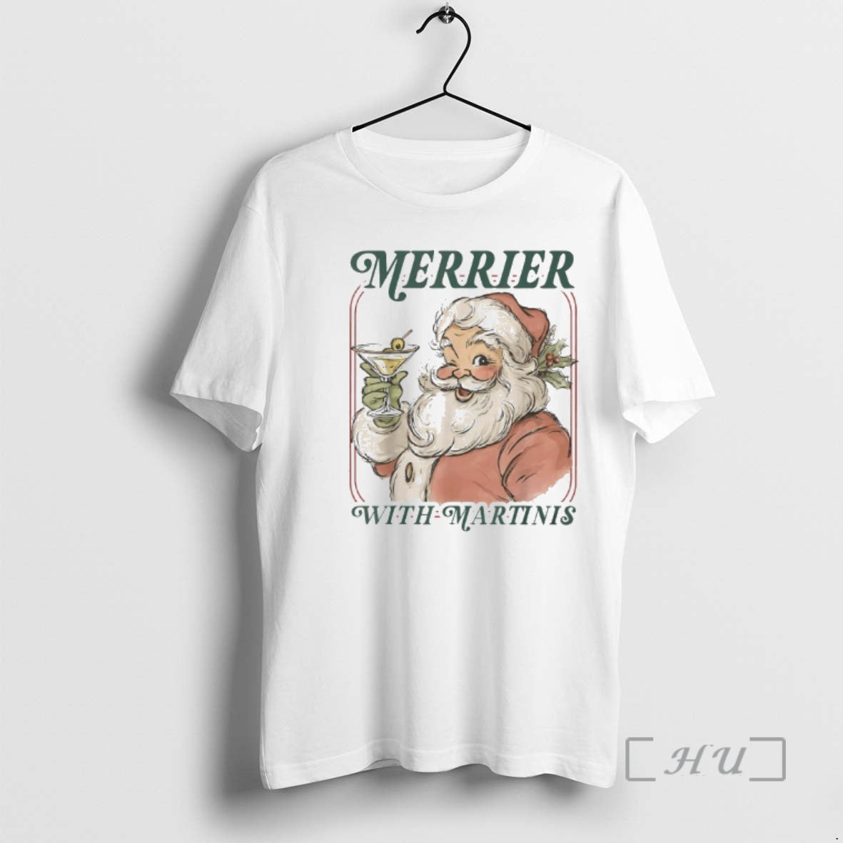 Officials Merrier Martini Santa Cocktail T-Shirts, Hoodie, Sweatshirt
