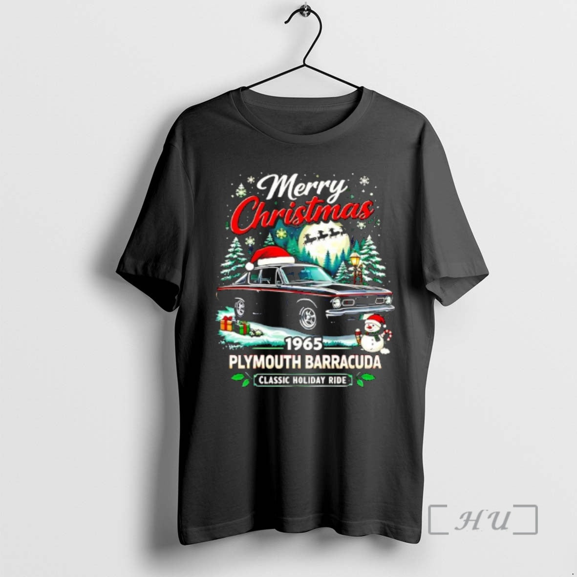 Officials Merry Christmas 1965 Plymouth Barracuda Classic Holiday Ride T-Shirts, Hoodie, Sweatshirt | PopFlextees.com