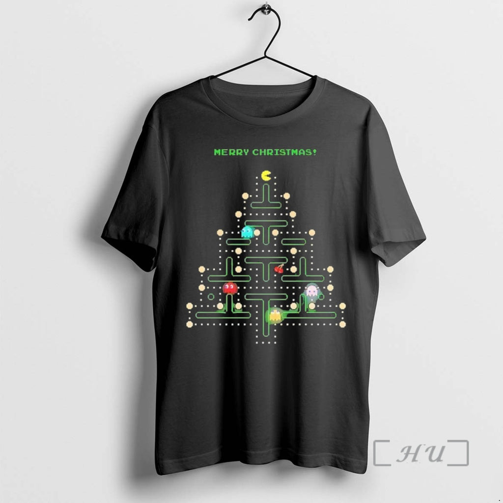 Officials Merry Christmas Pac Man Tree T-Shirts, Hoodie, Sweatshirt | PopFlextees.com