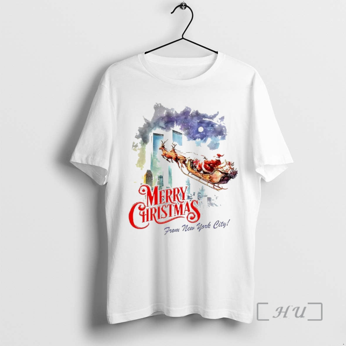Officials Merry Christmas From New York City 9 11 Caricature T-Shirts, Hoodie, Sweatshirt | PopFlextees.com