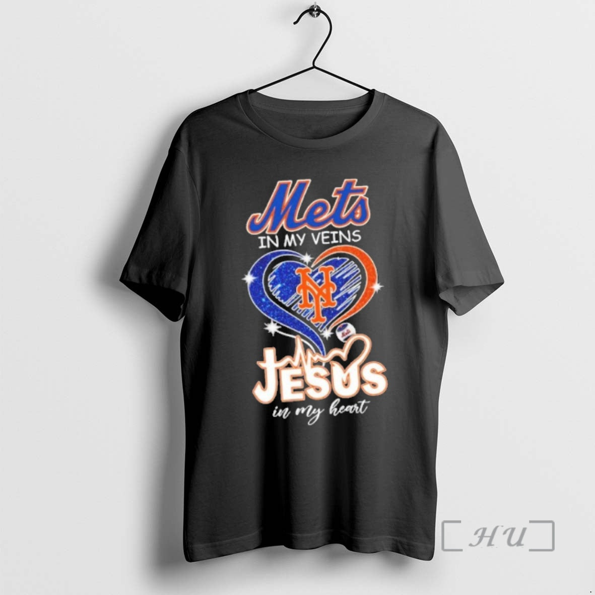 Officials Mets In My Veins Heart Jesus In My Heart T-Shirts, Hoodie, Sweatshirt | PopFlextees.com