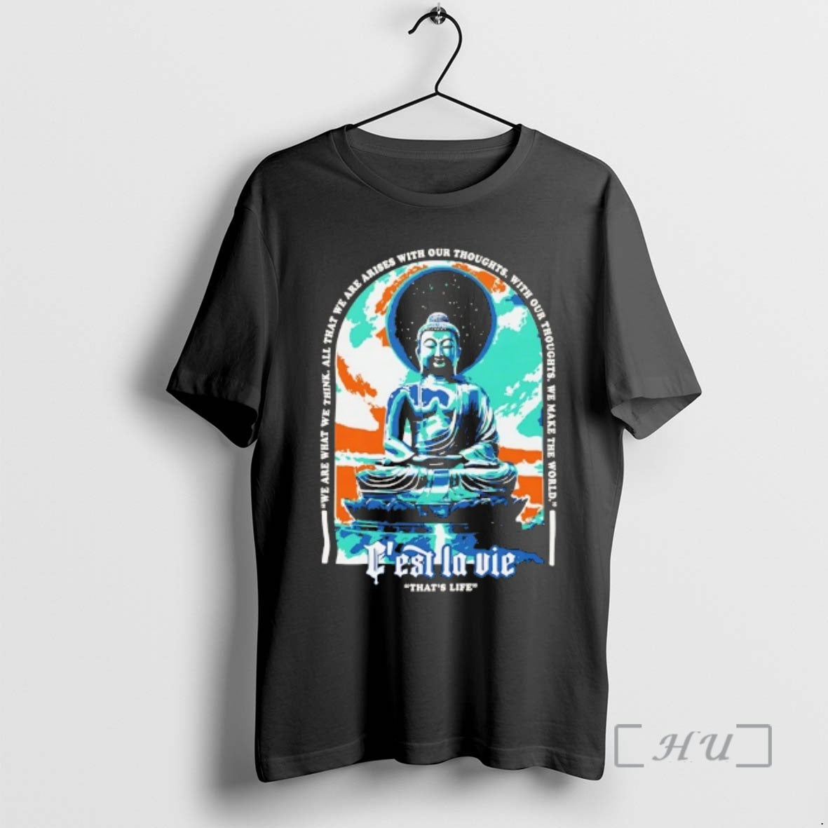 Officials Miami Dolphins Buddha Cest La Vie We Are What We Think Premium T Shirts Hoodie, Sweatshirt | PopFlextees.com