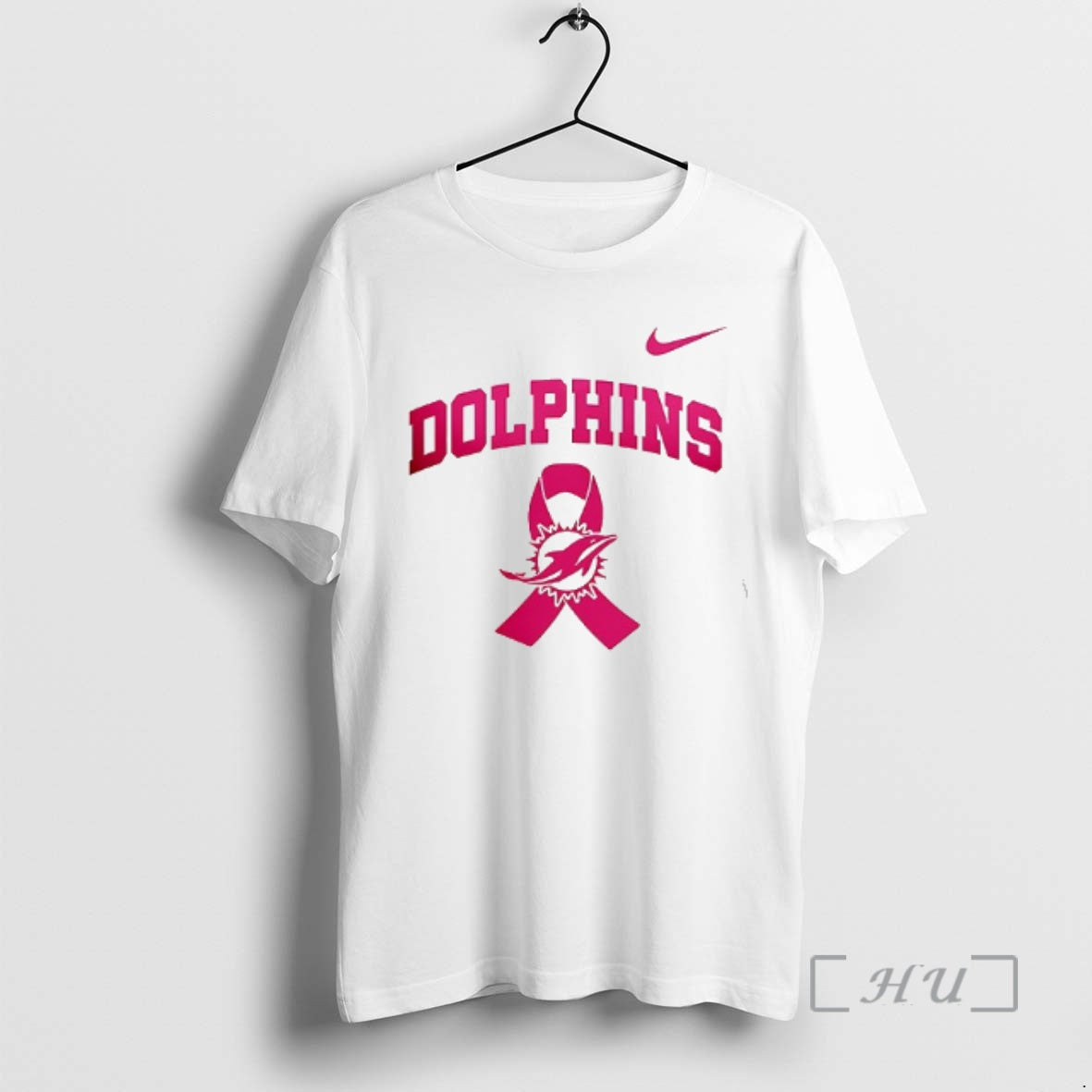 Officials Miami Dolphins Cancer Awareness Never Ever Giving Up Hope T-Shirts, Hoodie, Sweatshirt | PopFlextees.com