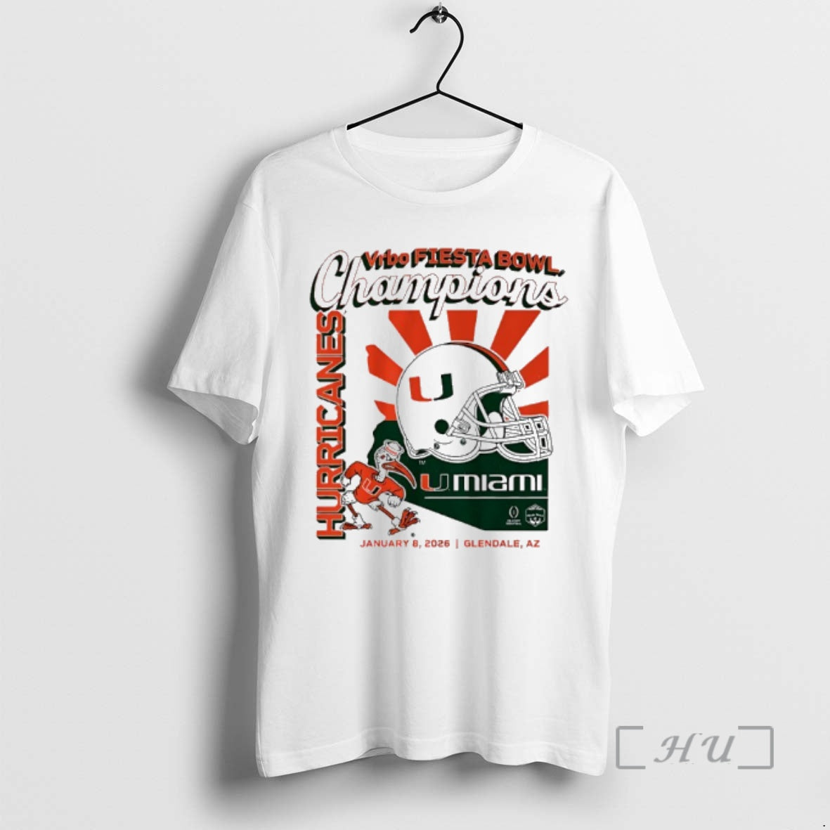 Officials Miami Football Cfp Vrbo Fiesta Bowl Champions Helmet Vintage T-Shirts, Hoodie, Sweatshirt | PopFlextees.com