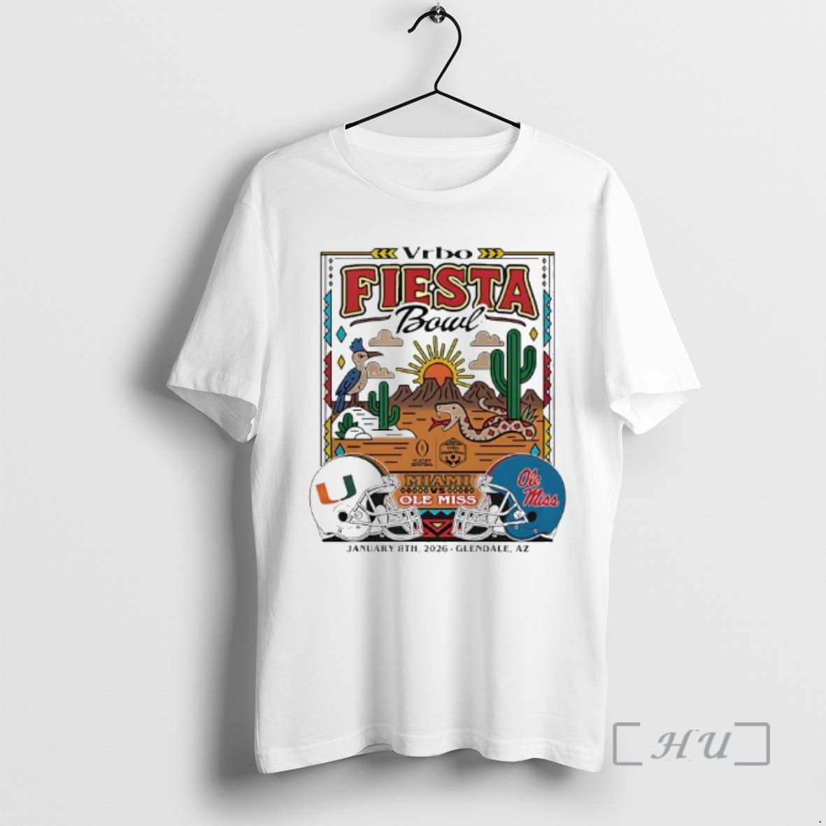 Officials Miami Vs Ole Miss Vrbo Fiesta Bowl January 8th 2026 Glendale Az Premium T-Shirts, Hoodie, Sweatshirt