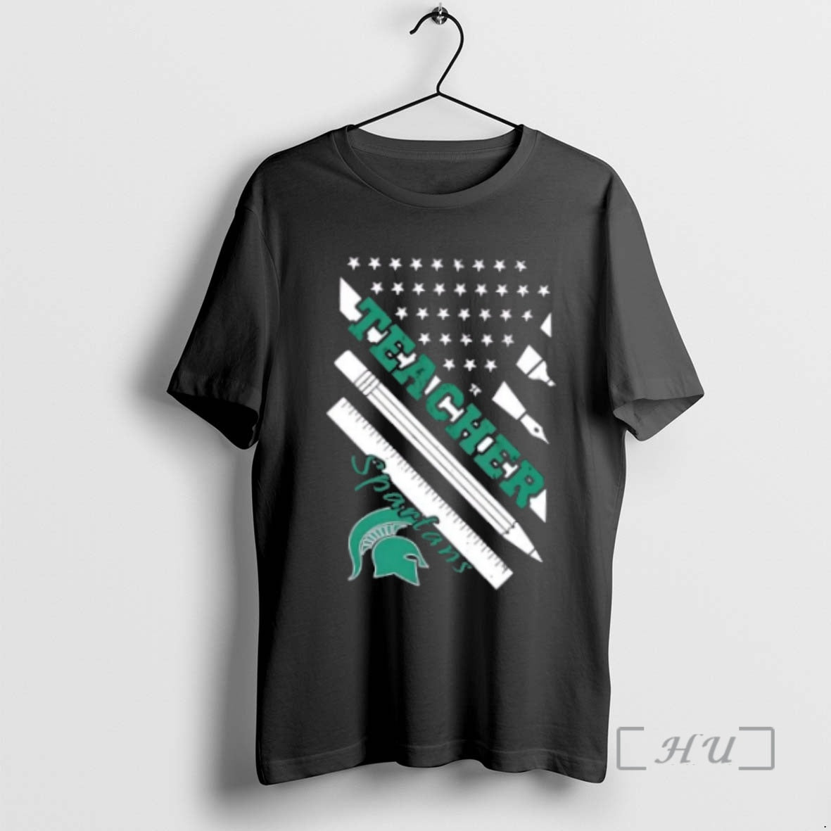 Officials Michigan State Spartans X Teacher American Flag T-Shirts, Hoodie, Sweatshirt | PopFlextees.com