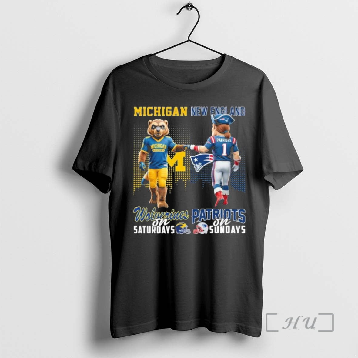 Officials Michigan Vs Patriots Mascot On Saturdays And On Sundays T-Shirts, Hoodie, Sweatshirt | PopFlextees.com