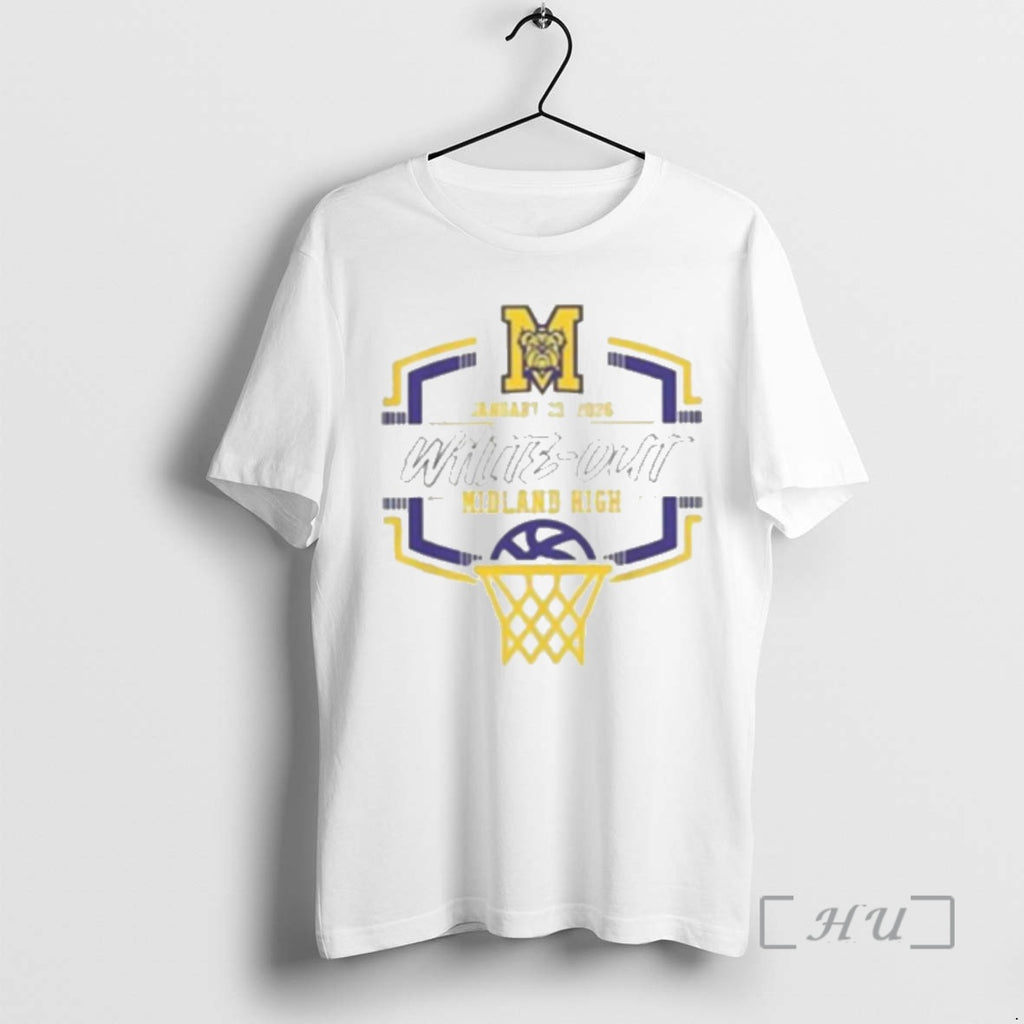 Officials Midland Bulldog Basketball White Out Midland High 2026 T-Shirts, Hoodie, Sweatshirt | PopFlextees.com