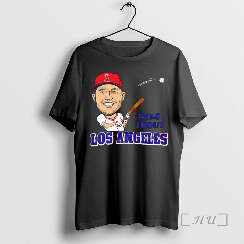 Officials Mike Trout Los Angeles Angels Superstar Caricature T-Shirts, Hoodie, Sweatshirt | PopFlextees.com