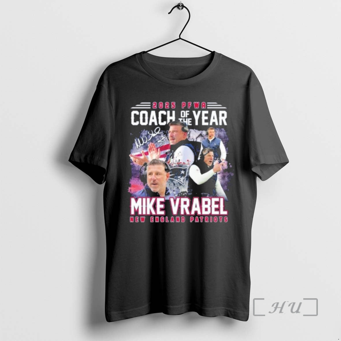 Officials Mike Vrabel 2025 Pfwa Coach Of The Year T-Shirts, Hoodie, Sweatshirt | PopFlextees.com