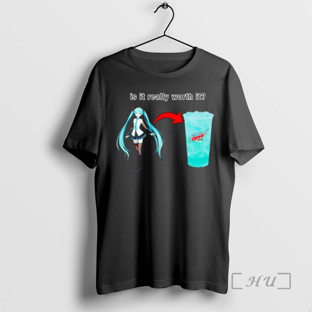 Officials Miku X Mountain Dew Baja Blast Is It Really Worth It Premium T Shirts Hoodie, Sweatshirt | PopFlextees.com