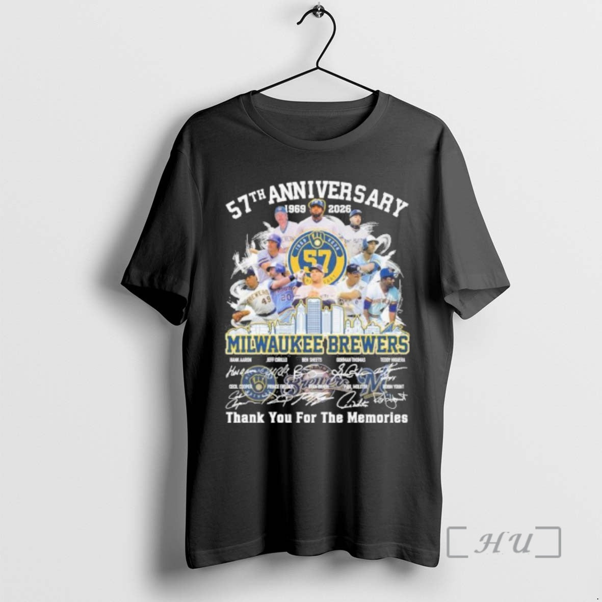 Officials Milwaukee Brewers 57th Anniversary 1969 2026 Signatures T-Shirts, Hoodie, Sweatshirt | PopFlextees.com