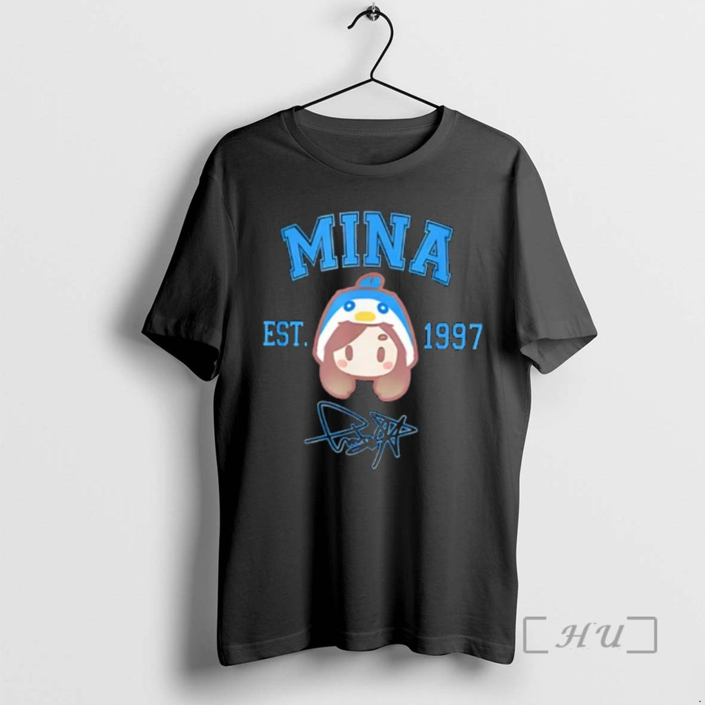 Officials Mina Chibi Twice Est 1997 Signature Funny Cartoon T-Shirts, Hoodie, Sweatshirt | PopFlextees.com