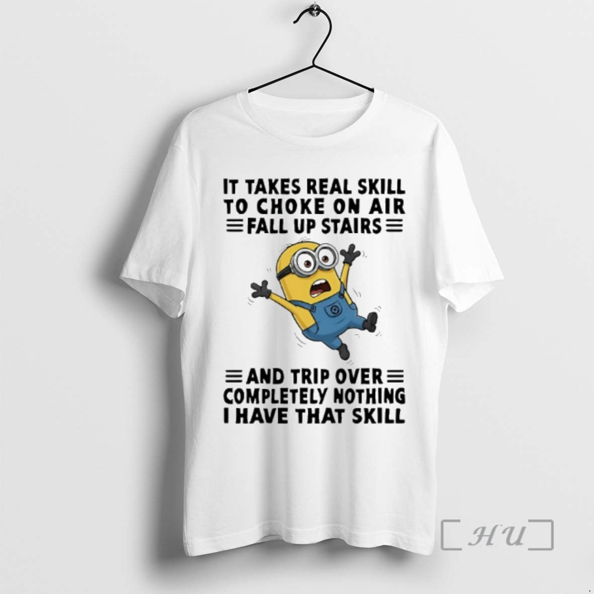Officials Minion It Takes Real Skill To Choke On Air Fall Up Stairs And Trip T-Shirts, Hoodie, Sweatshirt | PopFlextees.com