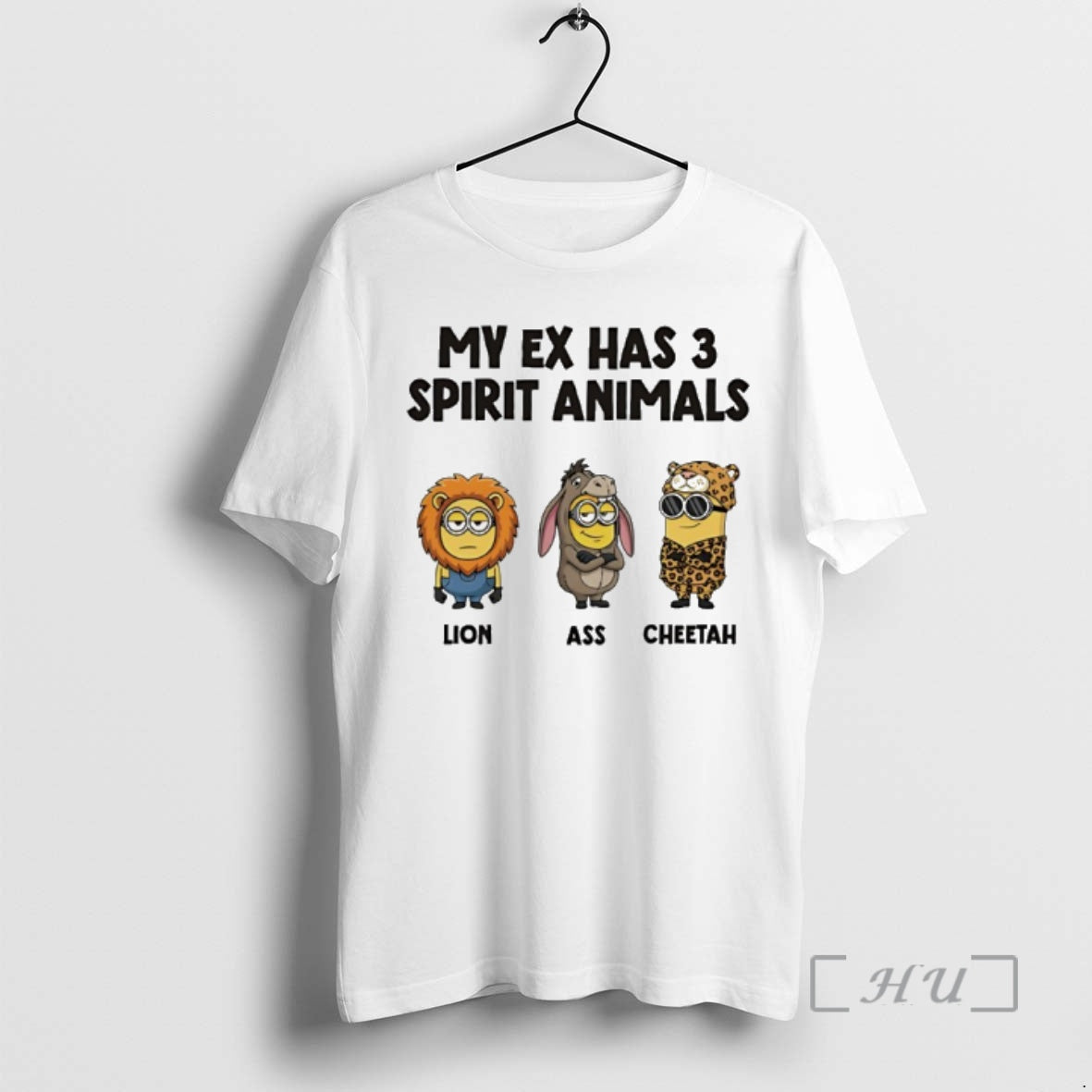 Officials Minion Lion Ass Cheetah My Ex Has 3 Spirit Animals Premium T Shirts Sweater Hoodie, Sweatshirt | PopFlextees.com