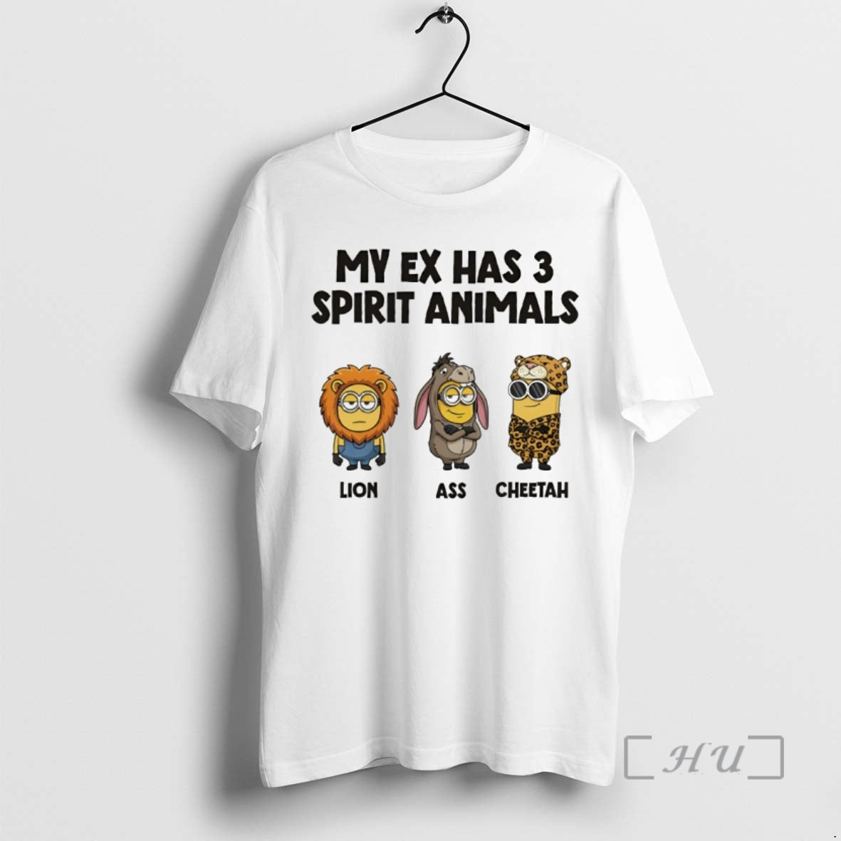 Officials Minion My Ex Has 3 Spirit Animals Lion Ass Cheetah Premium T Shirts Sweater Hoodie, Sweatshirt | PopFlextees.com