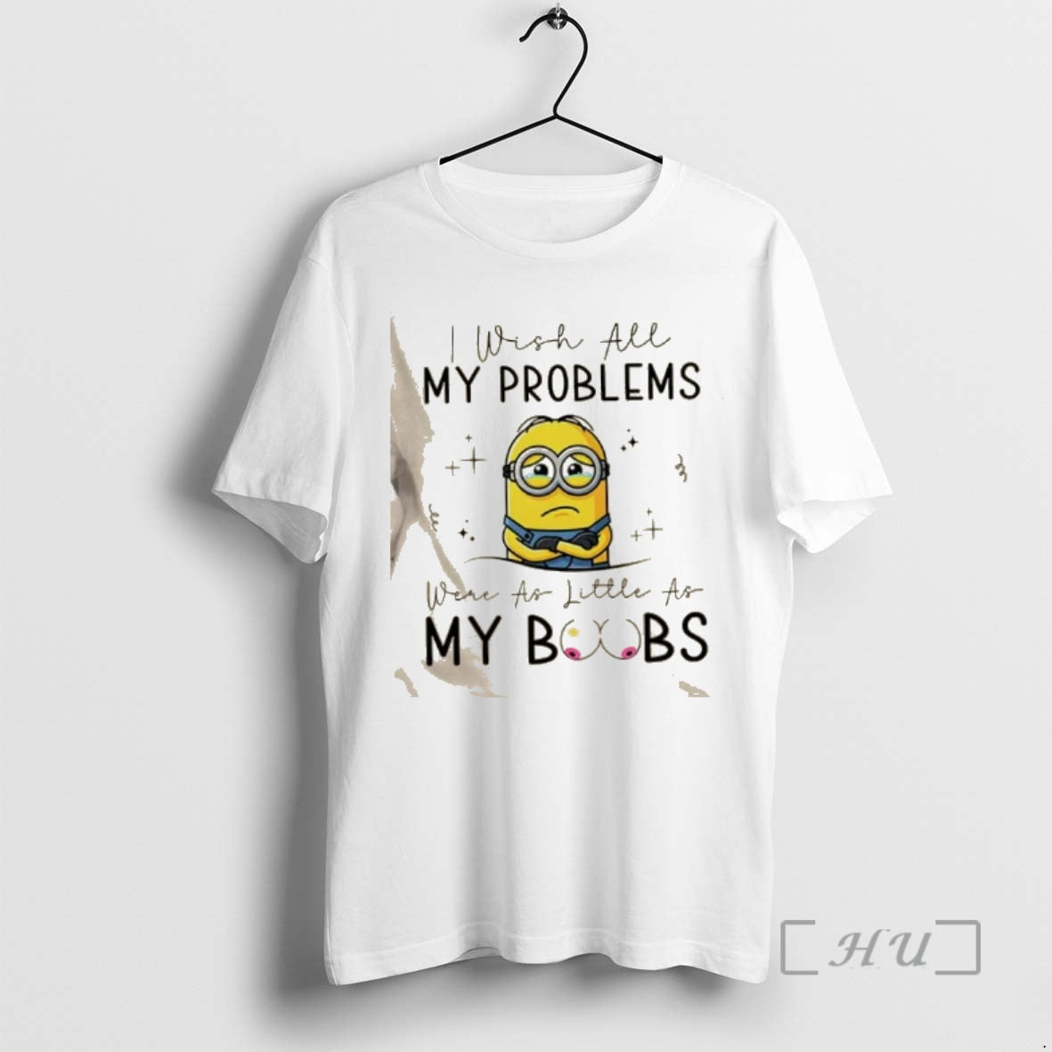 Officials Minions I Wish All My Problems Were As Little As My Boobs Premium T-Shirts, Hoodie, Sweatshirt | PopFlextees.com