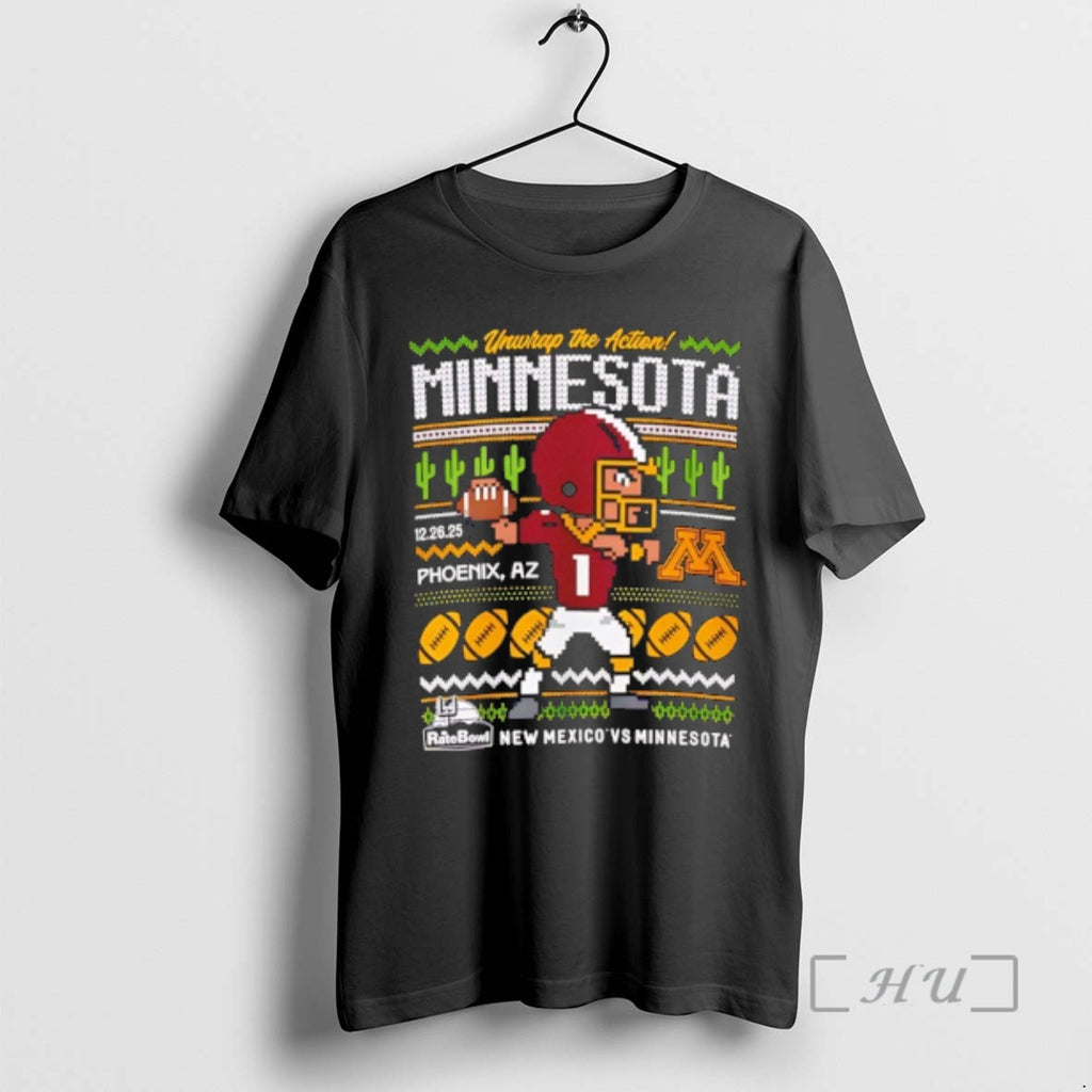 Officials Minnesota Golden Gophers Rate Bowl 2025 8 Pixel T-Shirts, Hoodie, Sweatshirt | PopFlextees.com