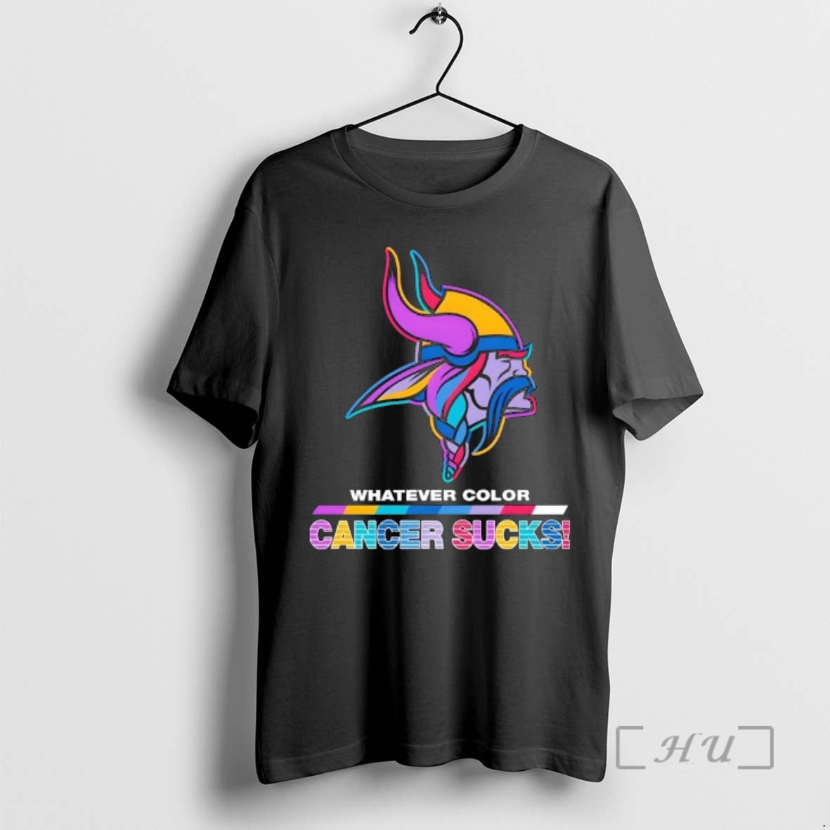 Officials Minnesota Vikings Football Whatever Color Cancer Sucks Logo Colors T-Shirts, Hoodie, Sweatshirt | PopFlextees.com