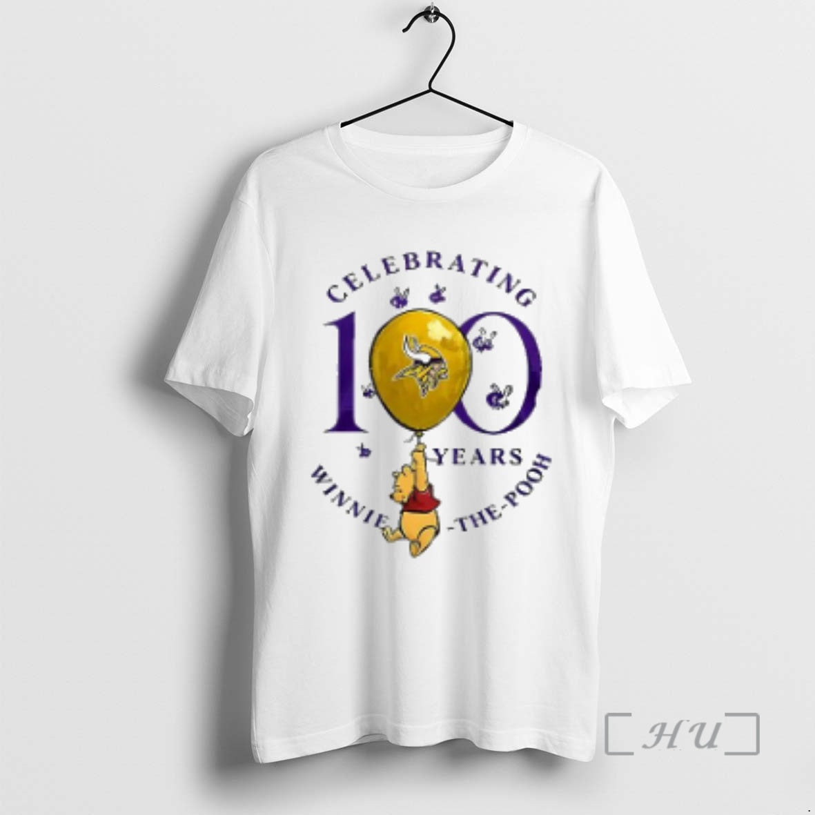 Officials Minnesota Vikings X Winnie The Pooh 100th Anniversary T-Shirts, Hoodie, Sweatshirt | PopFlextees.com