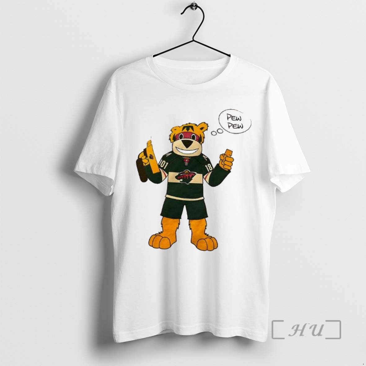 Officials Minnesota Wild Mascot Pew Pew T-Shirts, Hoodie, Sweatshirt | PopFlextees.com