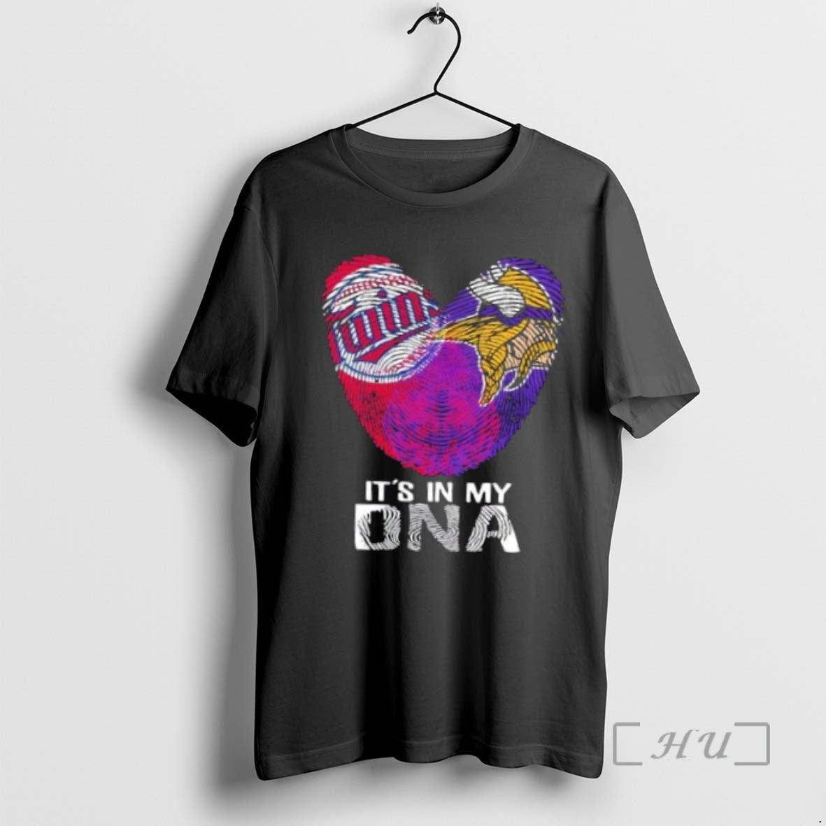 Officials Minnesota Sports Twins X Vikings Its In My Dna Fingerprint Heart Premium T Shirts Hoodie, Sweatshirt