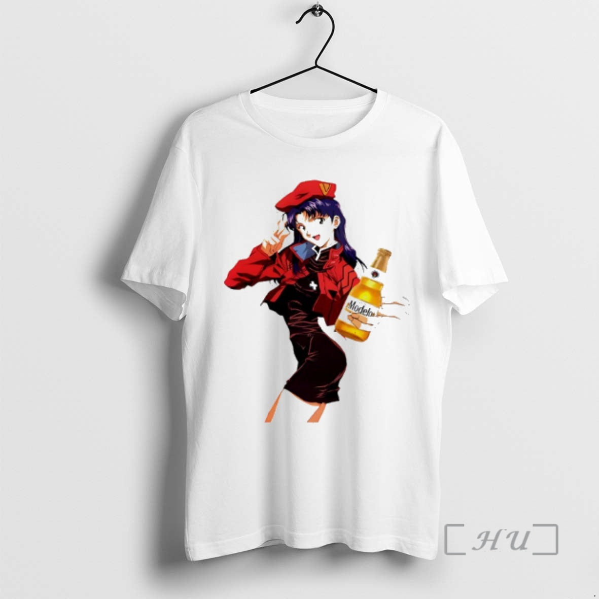 Officials Misato Mod Modelo Beer Anime T-Shirts, Hoodie, Sweatshirt | PopFlextees.com