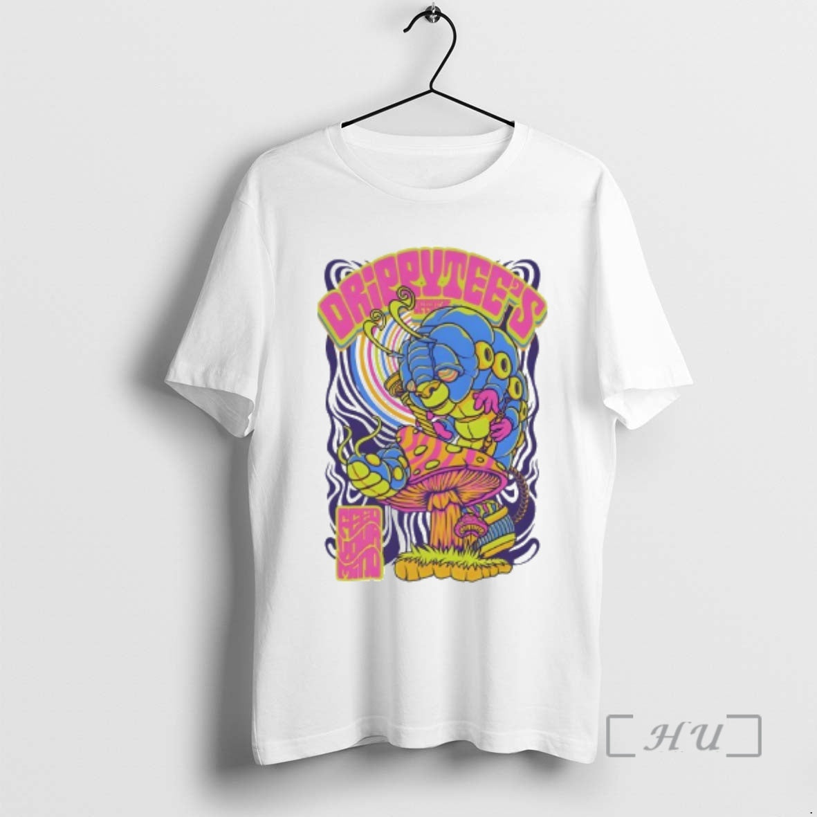 Officials Mushroom And Worm Absolem Feed Your Mind T-Shirts, Hoodie, Sweatshirt | PopFlextees.com