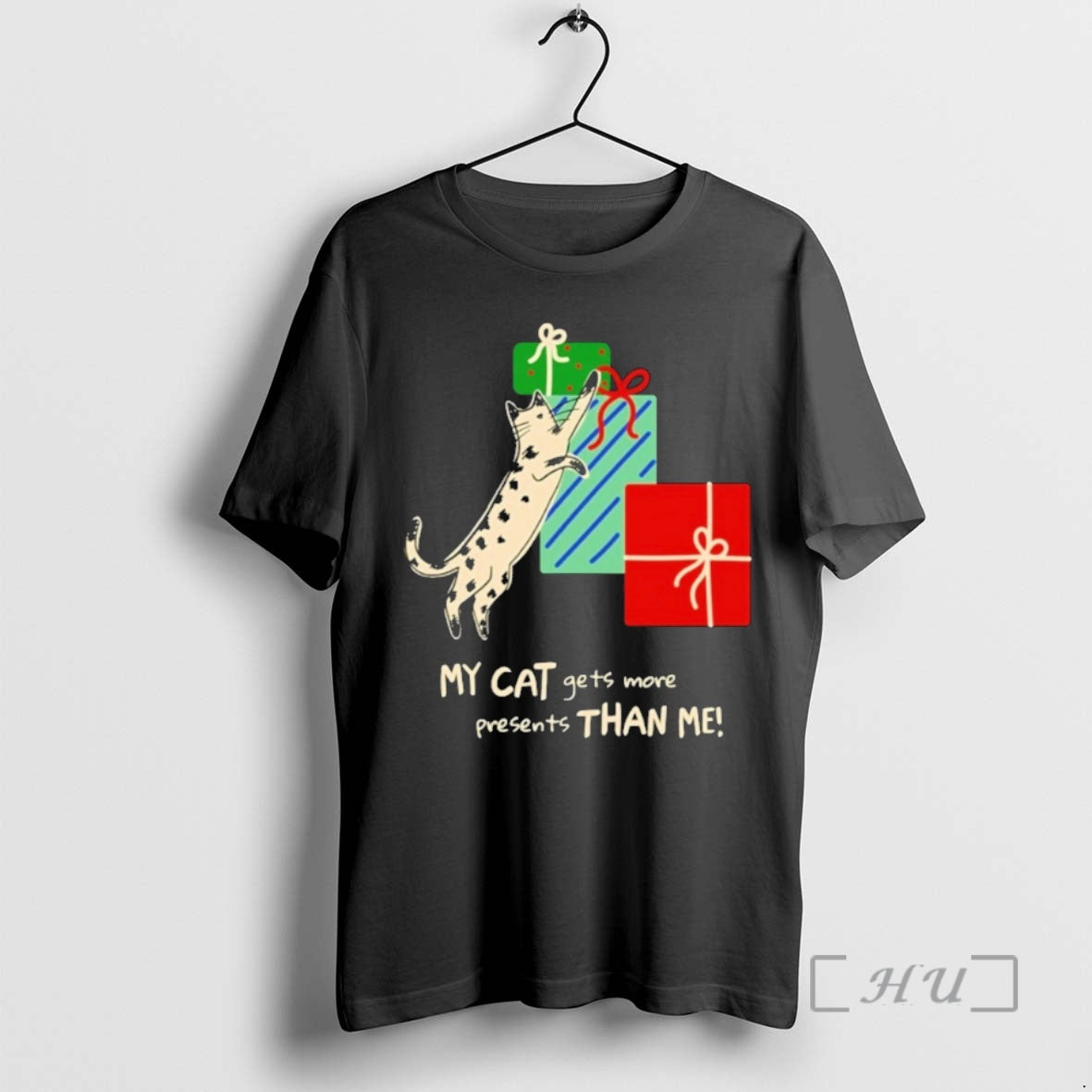 Officials My Cat Gets More Presents Than Me Christmas T-Shirts, Hoodie, Sweatshirt | PopFlextees.com