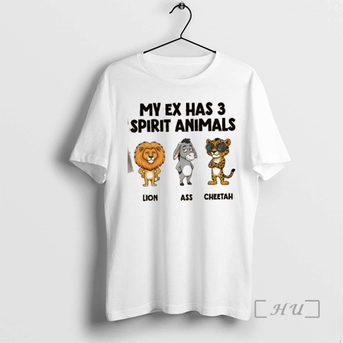 Officials My Ex Has 3 Spirit Animals Lion Ass Cheetah Cartoon Premium T Shirts Sweater Hoodie, Sweatshirt | PopFlextees.com