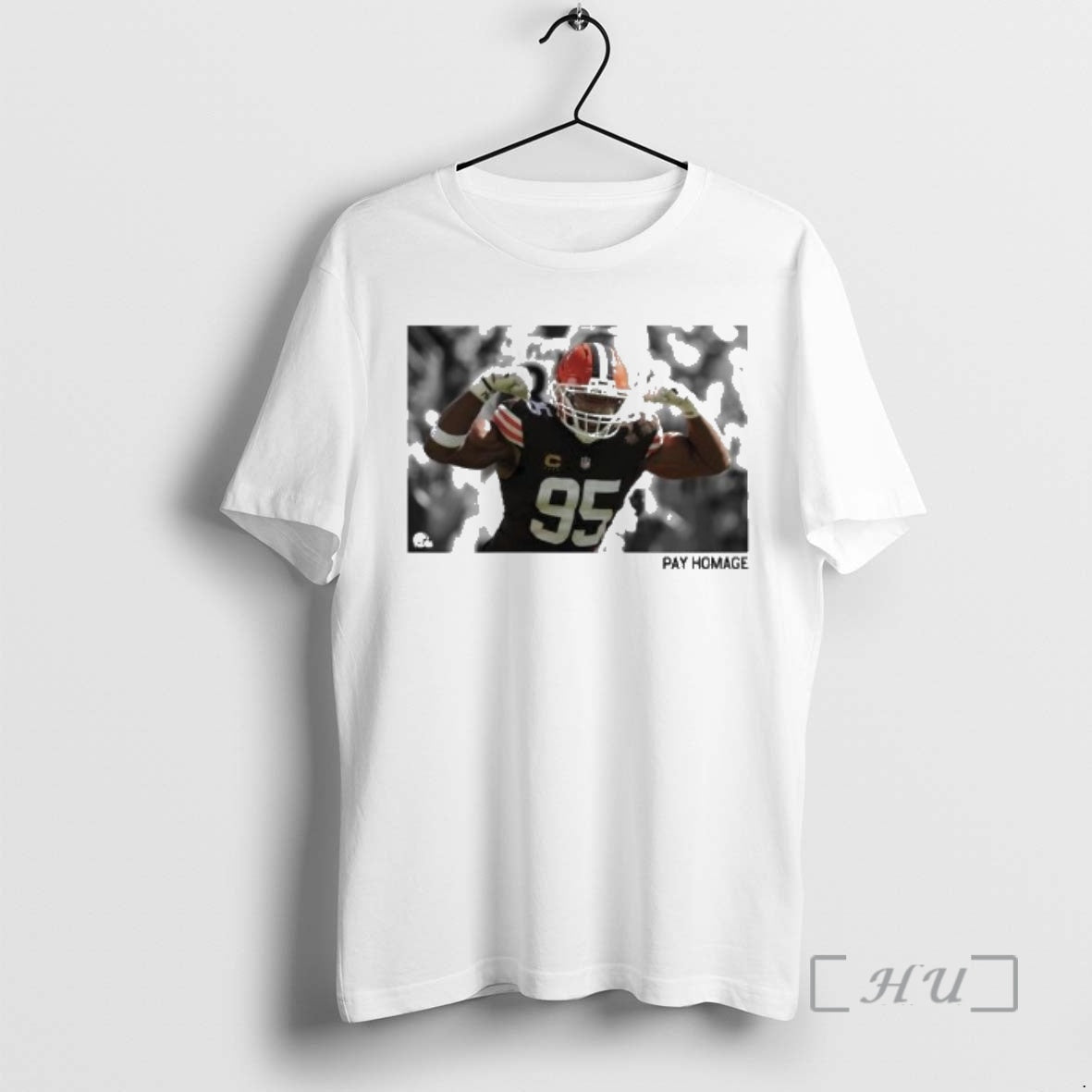 Officials Myles Garrett Cleveland Browns Player Graphic Tri Blend T-Shirts, Hoodie, Sweatshirt | PopFlextees.com