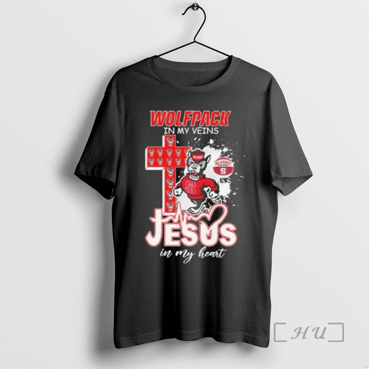 Officials Nc State Basketball Mascot In My Veins Jesus In My Heart Premium T Shirts Hoodie, Sweatshirt | PopFlextees.com