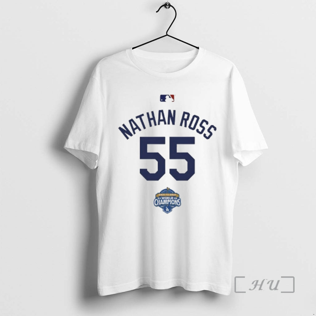 Officials Nathan Ross 55 Back To Back Champs World Champions T-Shirts, Hoodie, Sweatshirt | PopFlextees.com