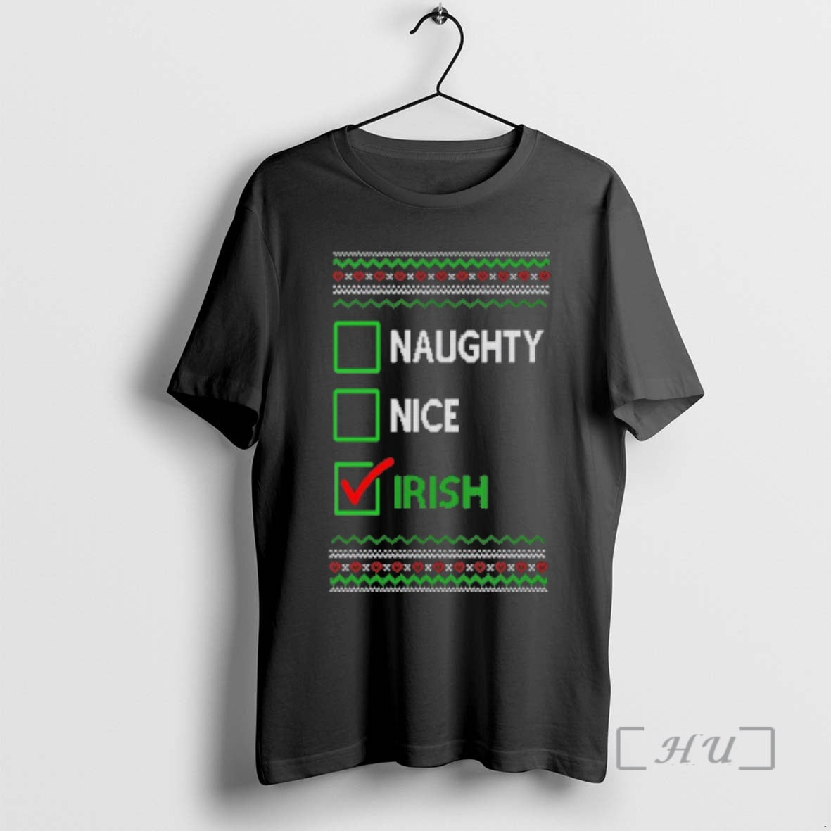 Officials Naughty Nice Irish Ugly Christmas Sweat T-Shirts, Hoodie, Sweatshirt | PopFlextees.com