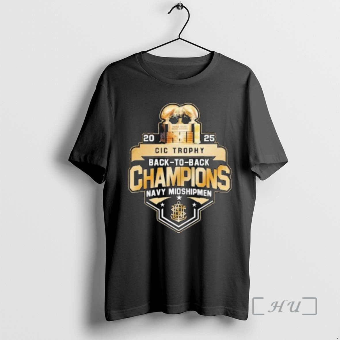 Officials Navy Midshipmen 2025 Back To Back Cic Trophy Champions Circle Black Premium T Shirts Hoodie, Sweatshirt