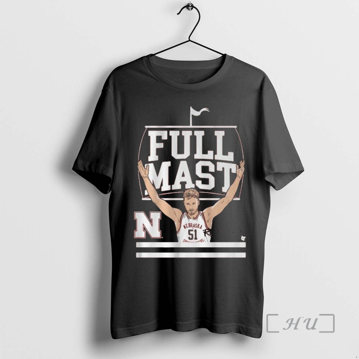 Officials Nebraska Basketball Rienk Mast Full Mast Premium T Shirts Sweater Hoodie 2 Sweatshirt | PopFlextees.com