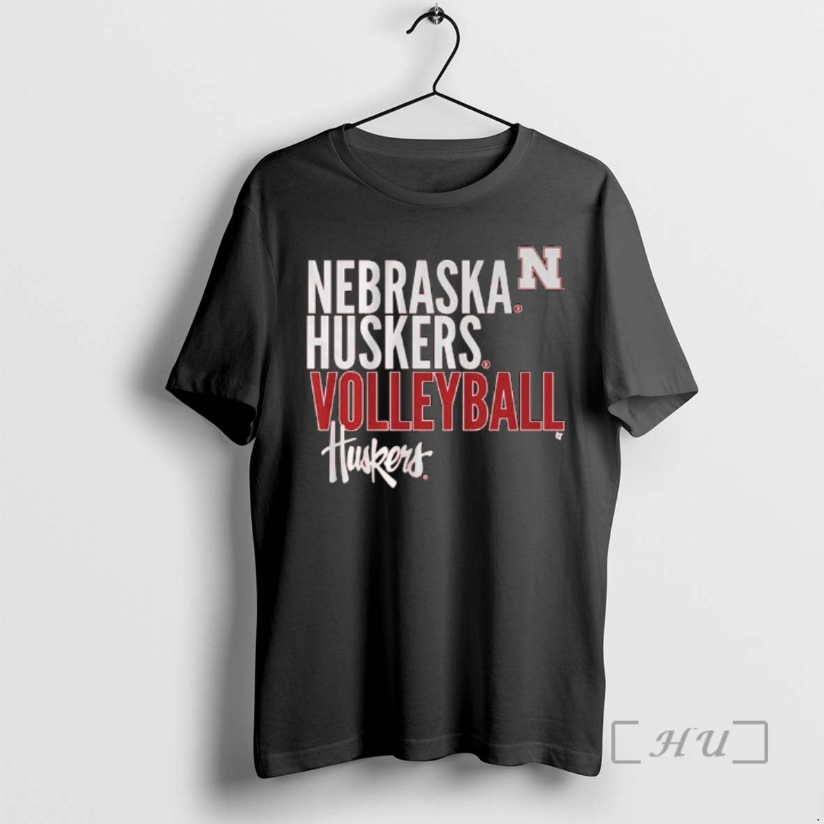 Officials Nebraska Volleyball Text Logo Overlay 2025 T-Shirts, Hoodie, Sweatshirt | PopFlextees.com