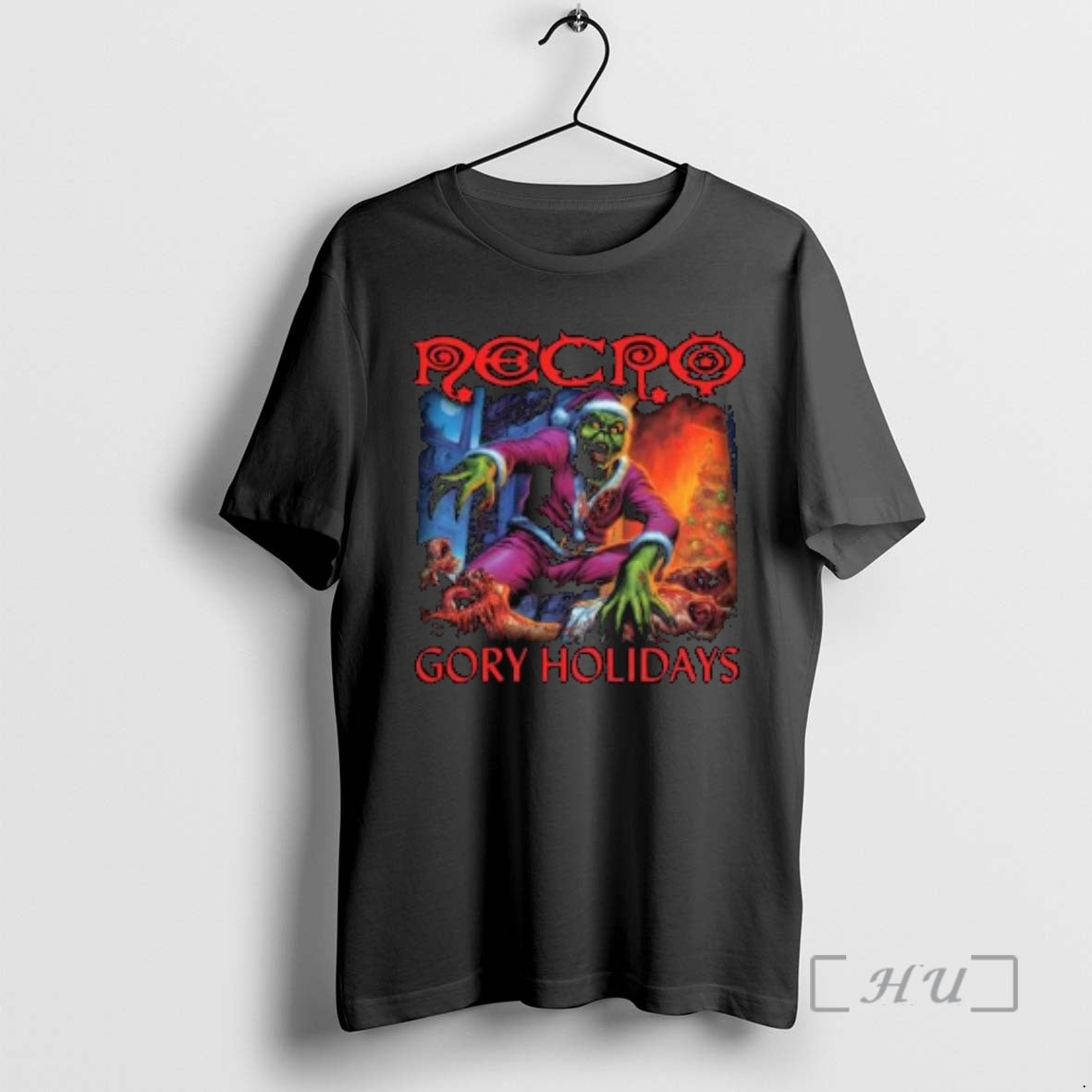 Officials Necro Grinch Gory Holidays Circle Black T-Shirts, Hoodie, Sweatshirt | PopFlextees.com