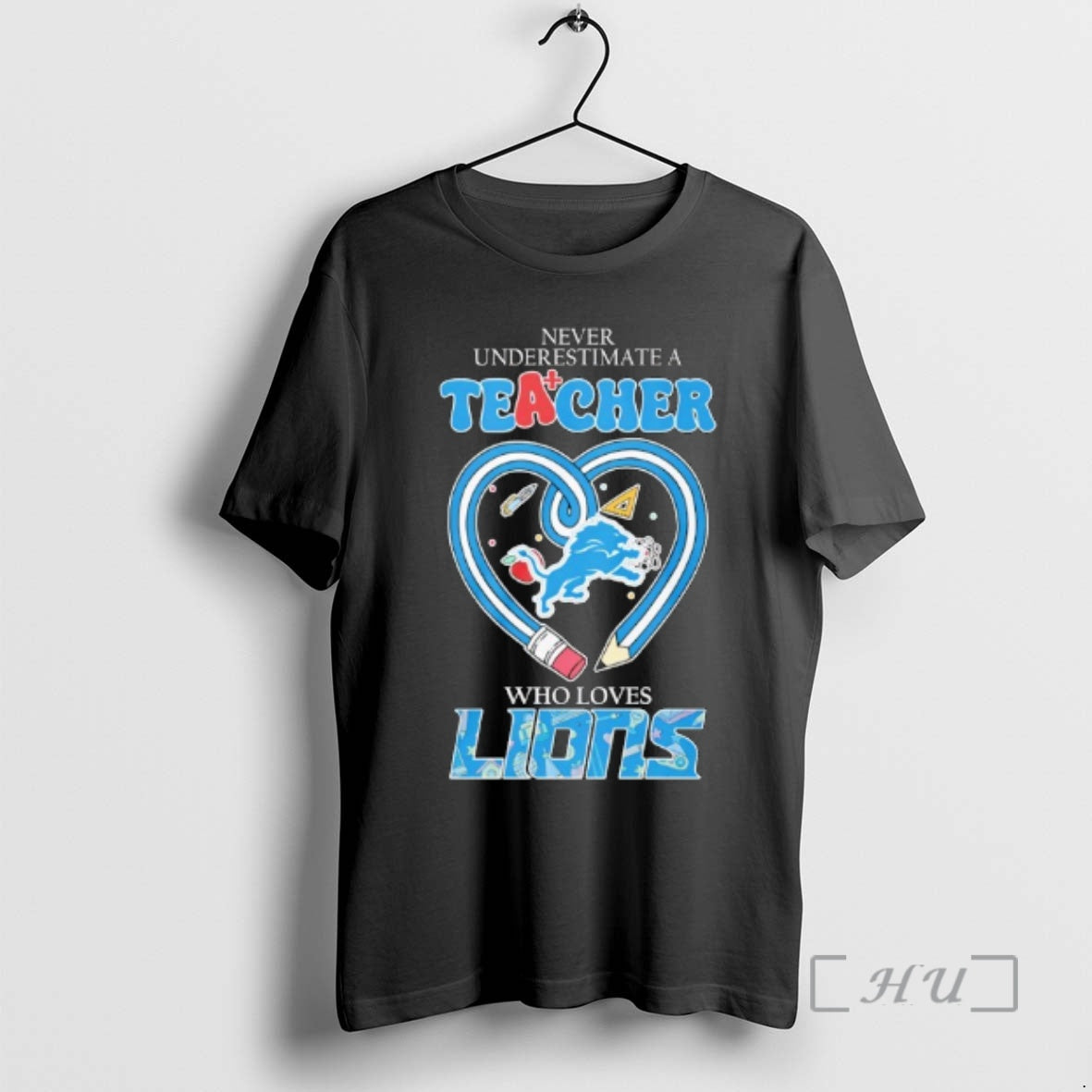 Officials Never Underestimate A Teacher Who Loves Detroit Lions Logo T-Shirts, Hoodie, Sweatshirt | PopFlextees.com