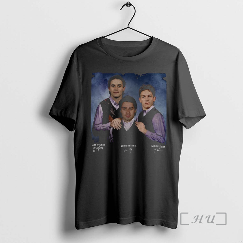 Officials New Jersey Step Brothers Jack Hughes Luke Hughes Quinn Hughes Ice Hockey Premium T-Shirts, Hoodie, Sweatshirt