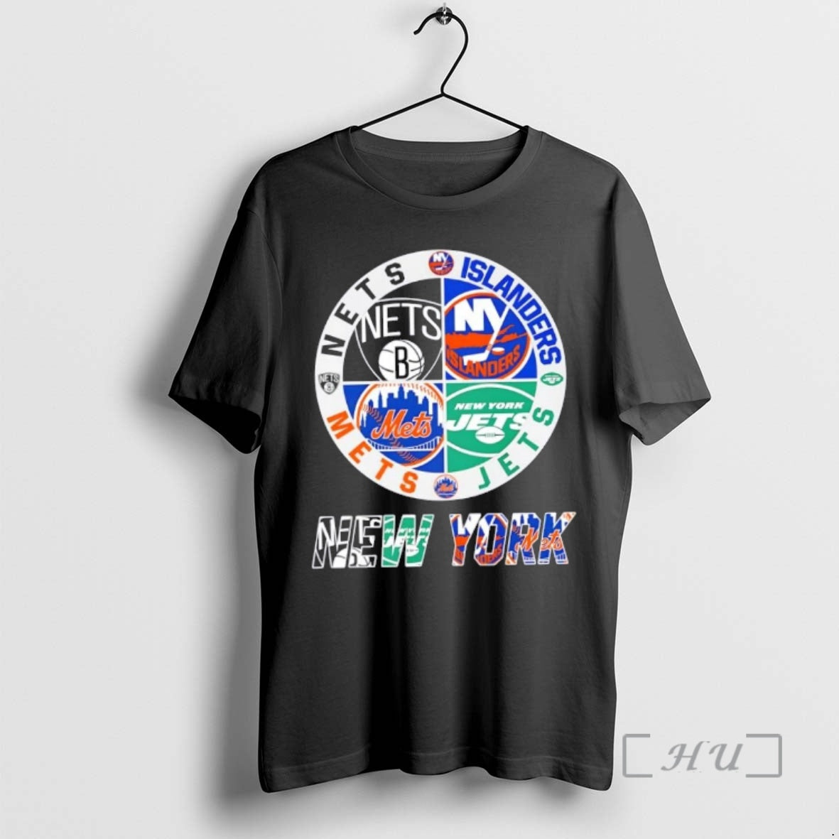 Officials New York City Sports Nets Islanders Jets Mets Logos Combine Premium T Shirts Sweater Hoodie, Sweatshirt