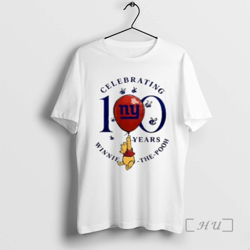 Officials New York Giants X Winnie The Pooh 100th Anniversary T-Shirts, Hoodie, Sweatshirt | PopFlextees.com